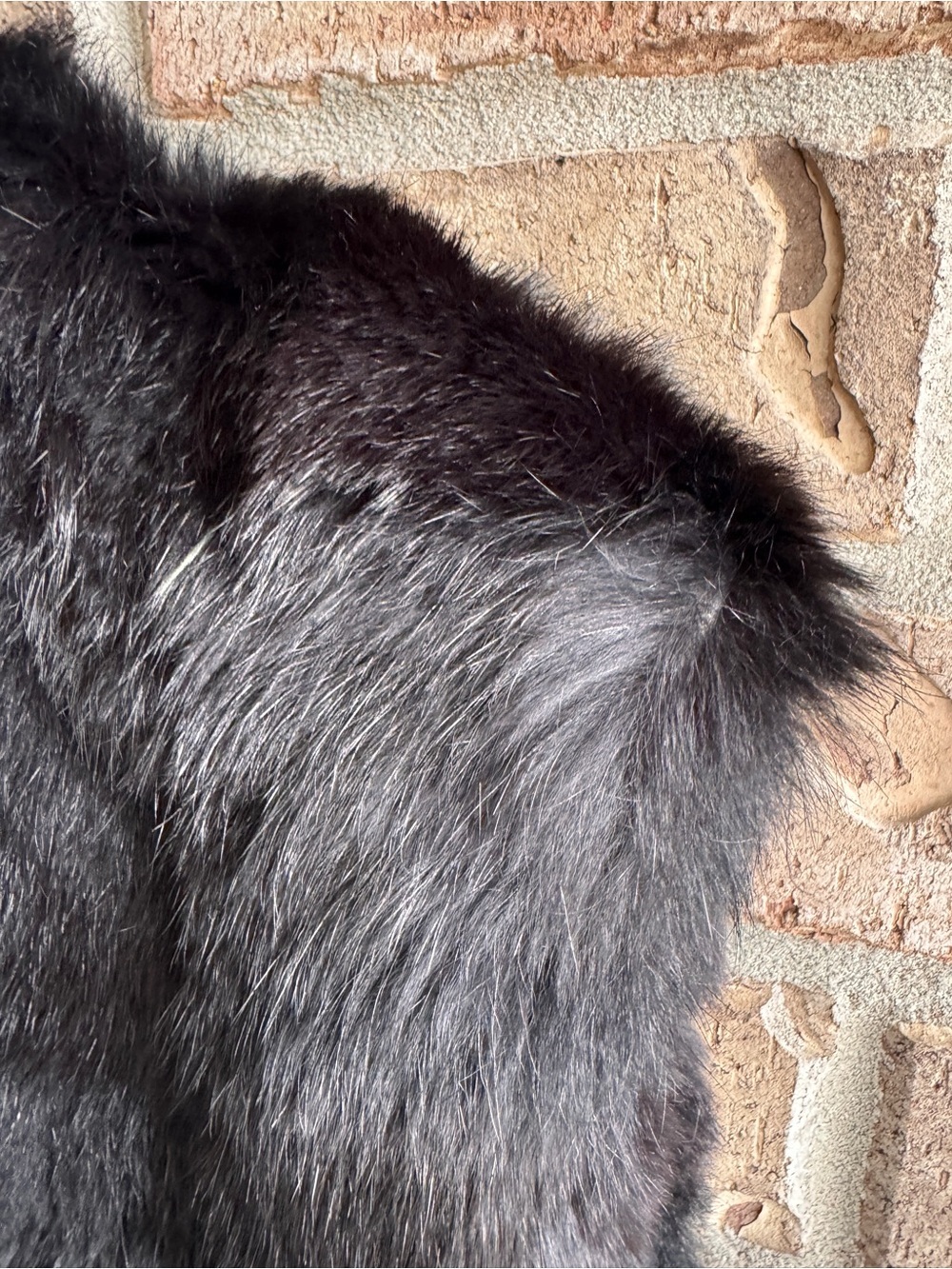 Vintage Reversible Black Rabbit Fur Vest Quilted Zip Front Women’s Size L - Picture 13 of 13